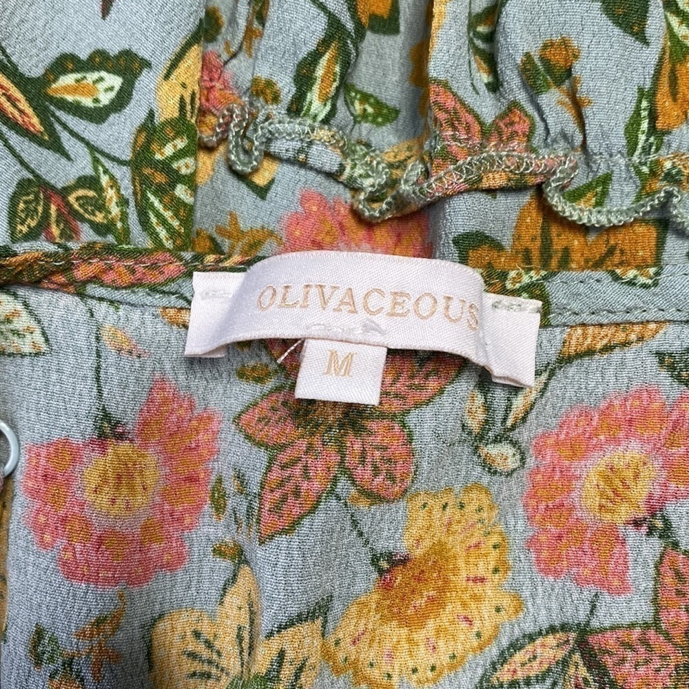 Olivaceous Floral Cottagecore Maxi Dress Size Medium - Picture 6 of 9